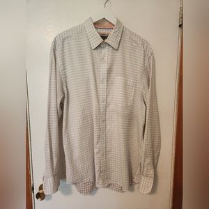White, Blue, and Orange XL Johnston and Murphy Dress Shirt with Matching Cuffs